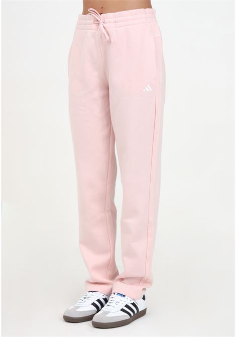 Pantalone sportivo Essentials Small Logo Feel Cozy Open Hem rosa da donna ADIDAS PERFORMANCE | IY1635.